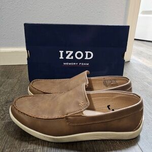 Izod Men's Tan Slip-On Loafers Izod Seapoint Men's Size 9 Memory Foam